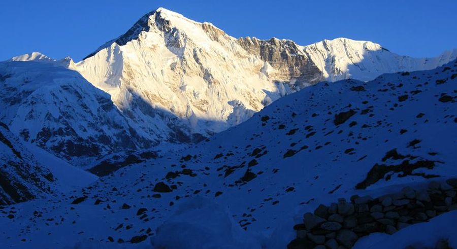 Mount Cho Oyu from Gokyo Village