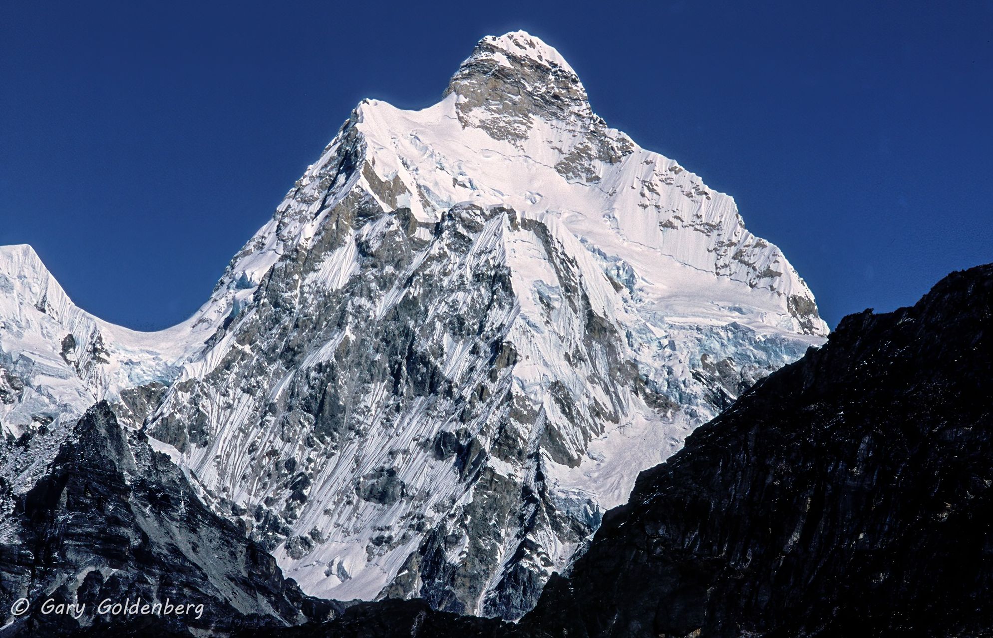 Mount Jannu ( Khumbakarna ) in the Ghunsa Khola Valley