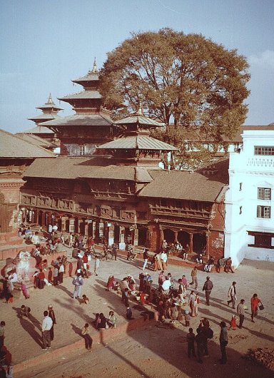 Pagoda-style temples in Durbar Square in Kathmandu