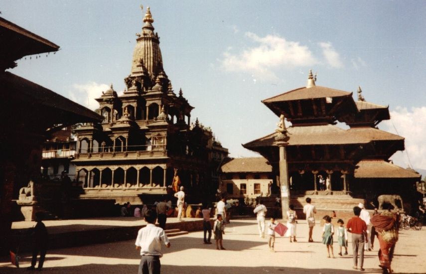 Temples in Durbar Square in Patan