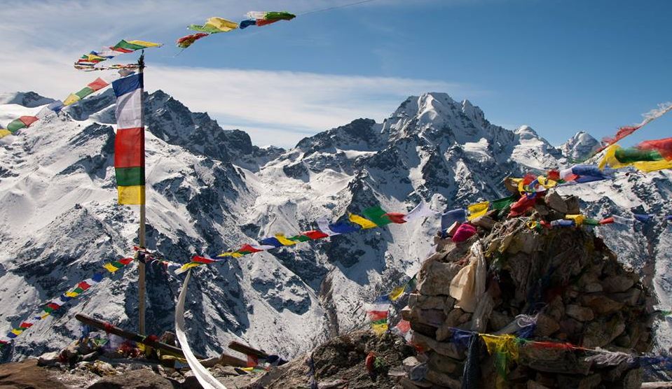 Mount Pangen Dobku, Ganja La and Naya Kanga in the Langtang Valley