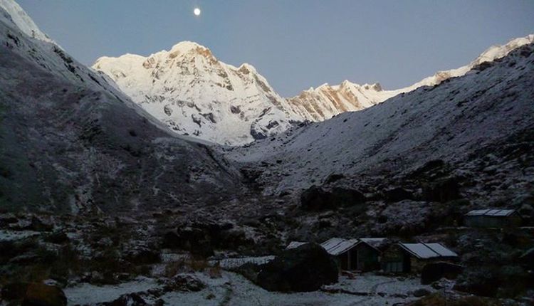 Annapurna South Peak on approach to the Sanctuary