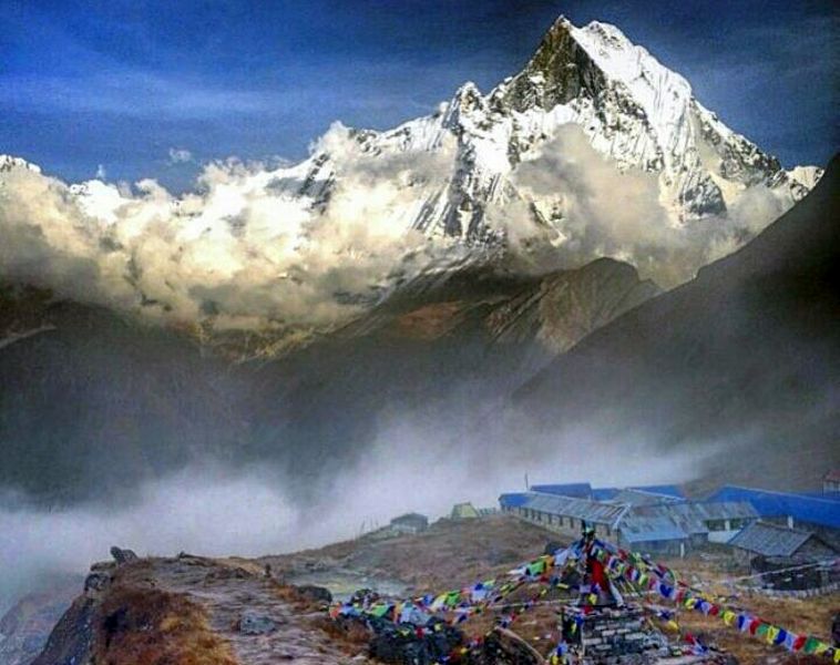 Mount Macchapucchre ( Fishtail Mountain ) from Annapurna Base Camp