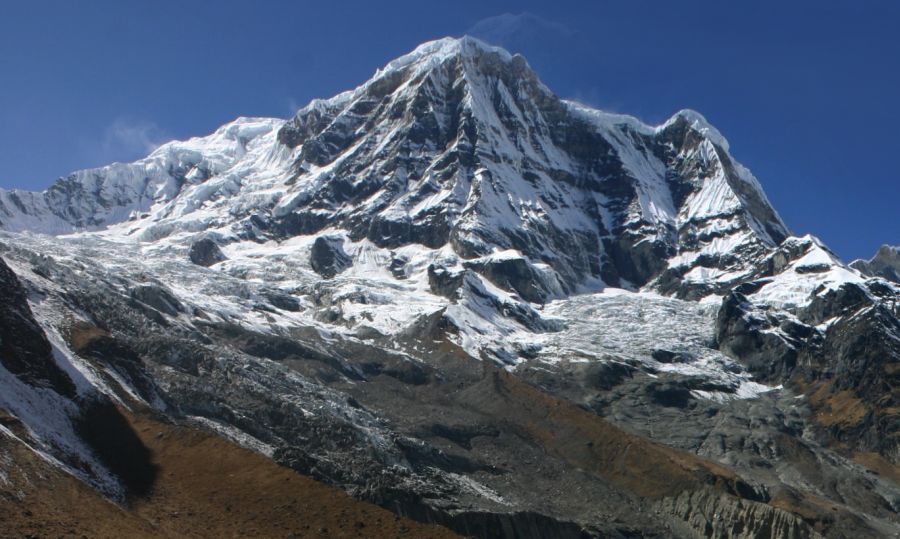 Annapurna South Peak on approach to the Sanctuary