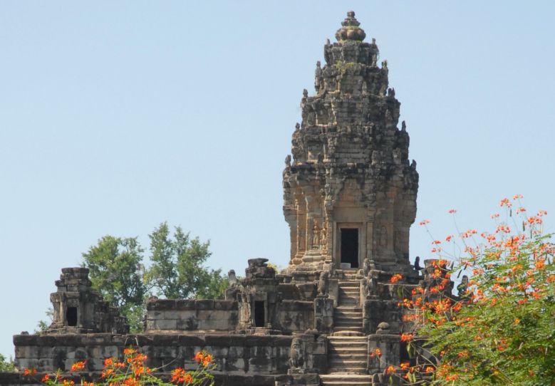 Bakong Temple in the Roluos Group at Siem Reap in northern Cambodia