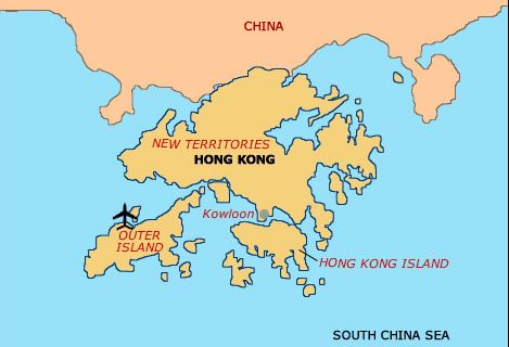 Map of Hong Kong