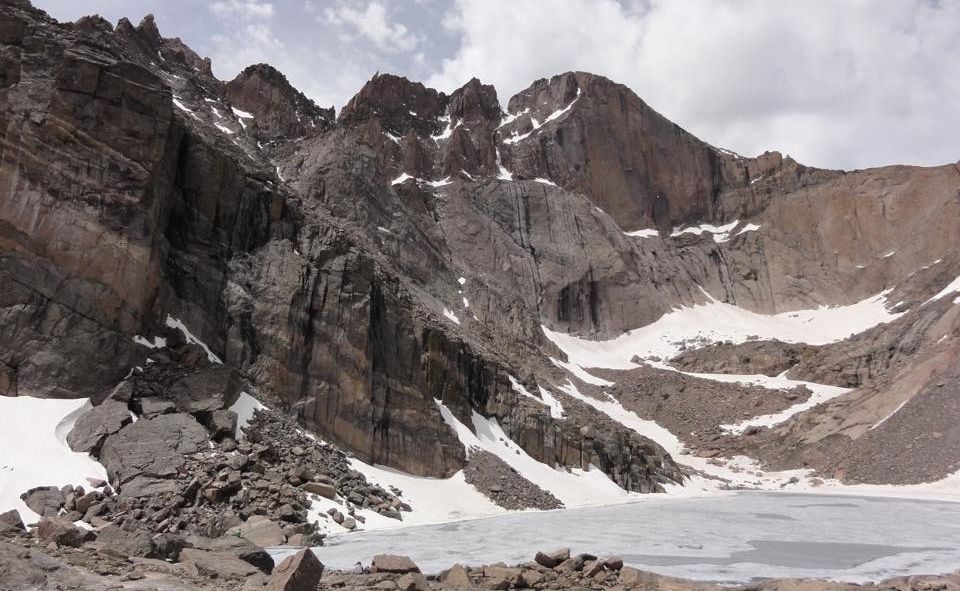 Diamond Face of Longs Peak from Chasm Lake