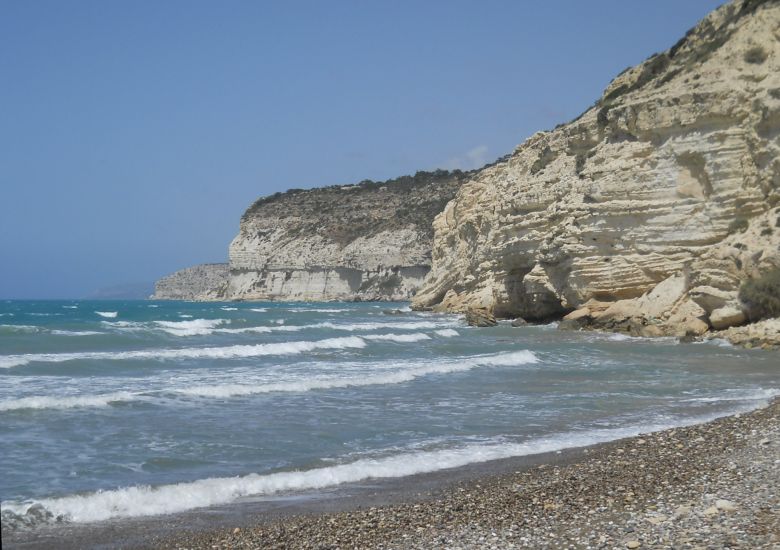 Cliffs above Kourion Beach on Episkopi Bay