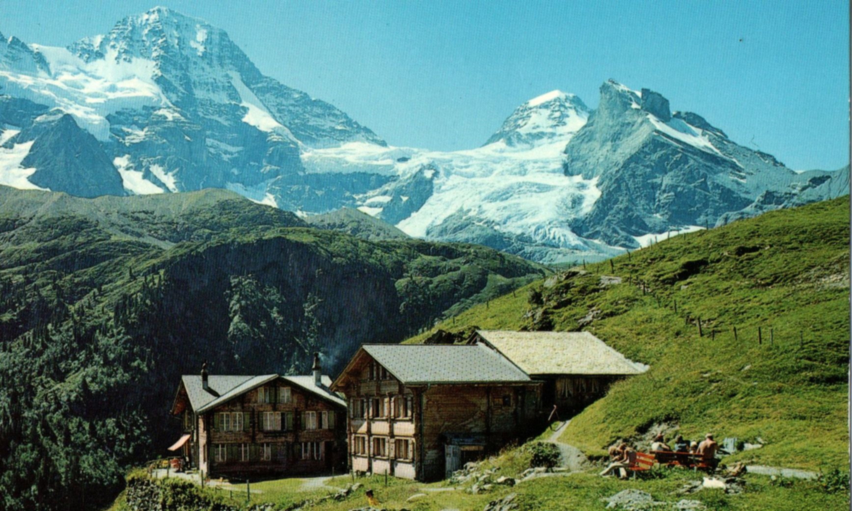 Breithorn and Tschingelhorn in the Lauterbrunnen Wall