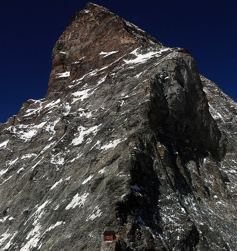 Solvay Hut on the Hornli Ridge ( normal route of ascent )