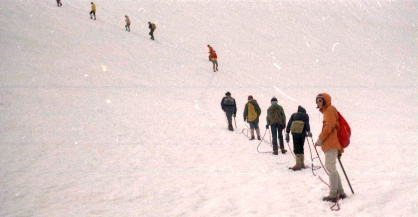 Ascent of the Wildstrubel in the Bernese Oberlands Region of the Swiss Alps