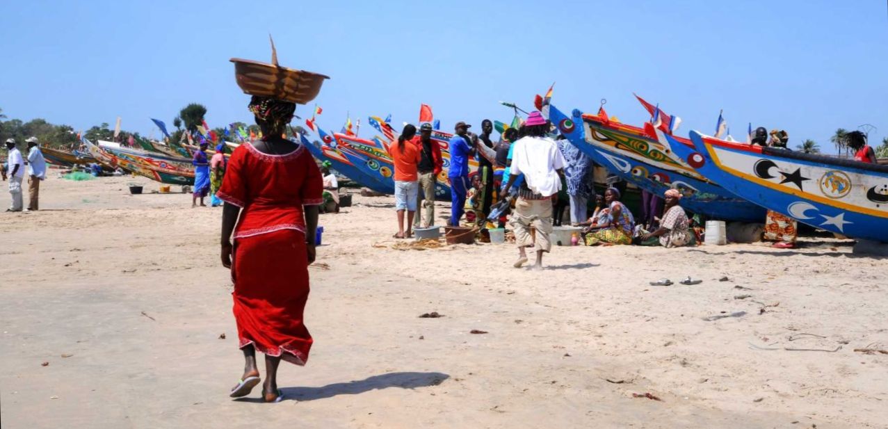 Fishing Boats on beach at Ghana Town