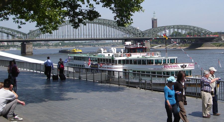 Hohen Zollern Bruecke over the Rhine River at Cologne / Koln in the Eifel Region of Germany