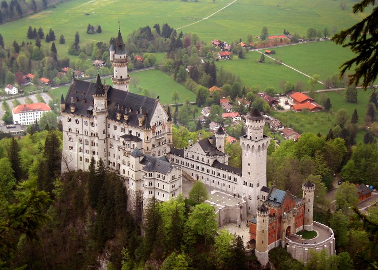 Neuschwanstein Castle in the Bavarian Region of Germany