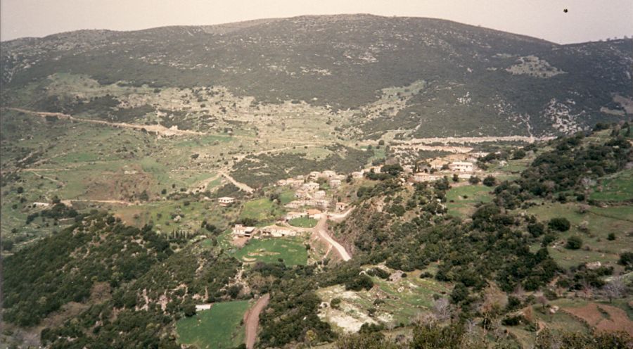 Countryside at Bassae ( Vassae ) in the Peloponnese of Greece