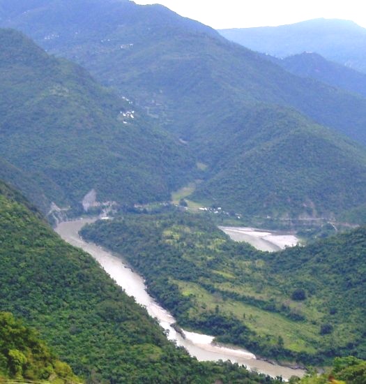 Ganga ( Ganges ) River in Garwhal Region of India