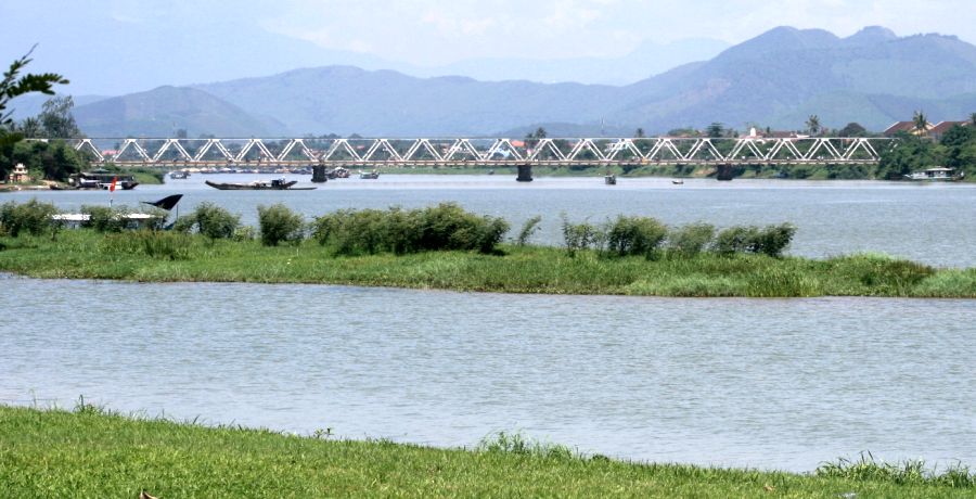 Bridge across the Perfume River ( Song Huong ) at Hue