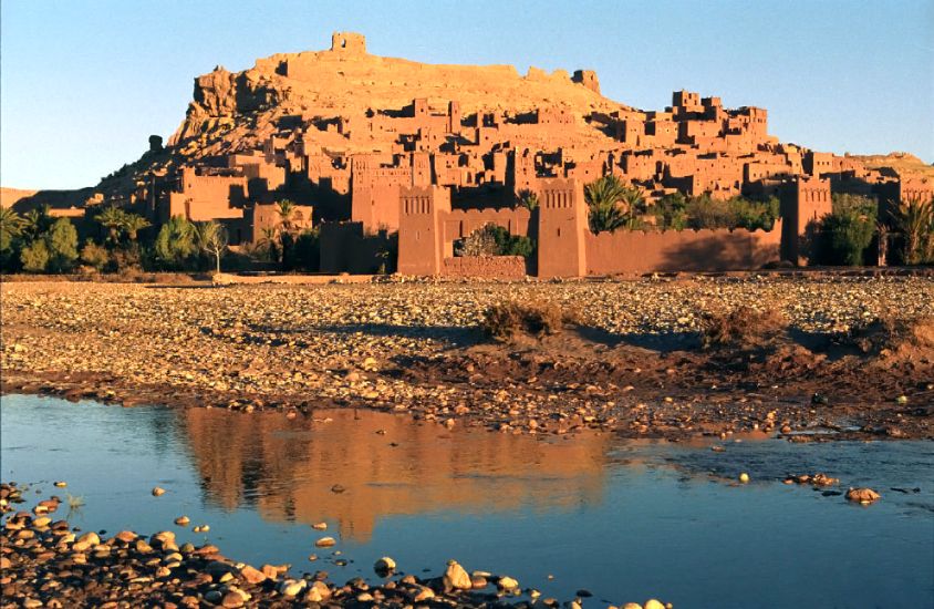 Ait Benhaddou Kasbah at Quarzazate in the sub-sahara of Morocco - movie location for "Lawrence of Arabia"