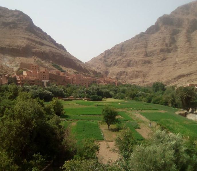 Draa River Valley on route to Zagora in sub-sahara Morocco