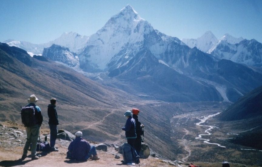 Ama Dablam on ascent to Chola La