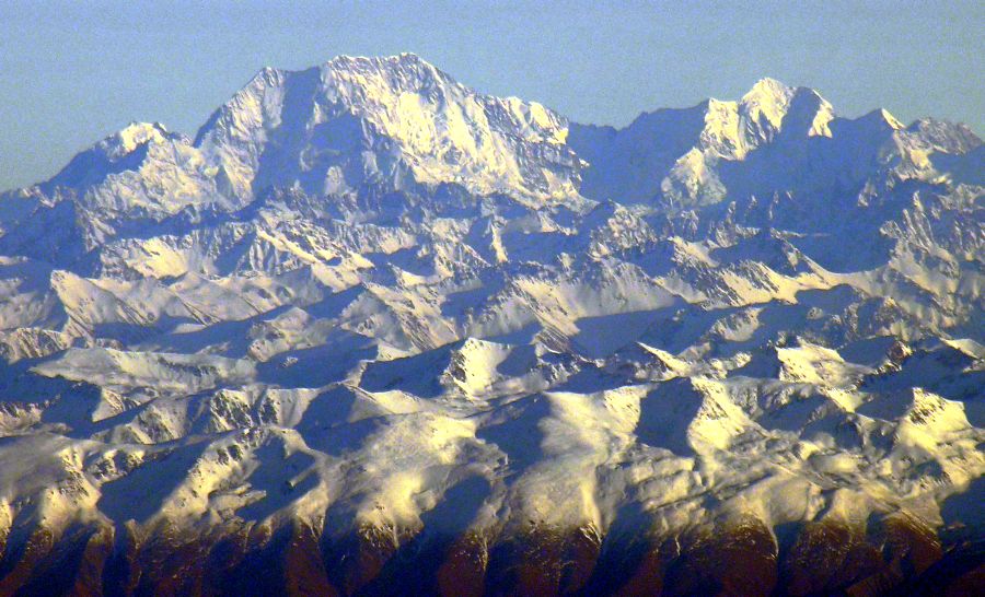 Mt. Cook and Mt. Tasman in the Southern Alps of New Zealand