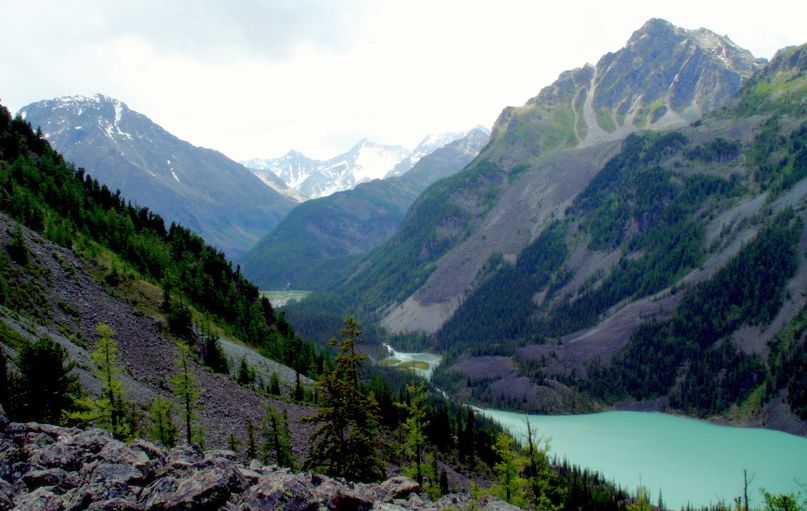 Lake Kutserla in Siberia in Russia