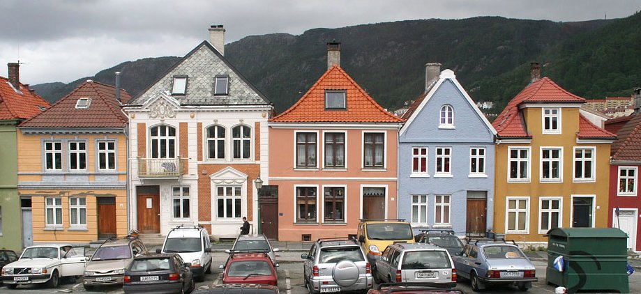 Port of Bergen on the West Coast of Norway 