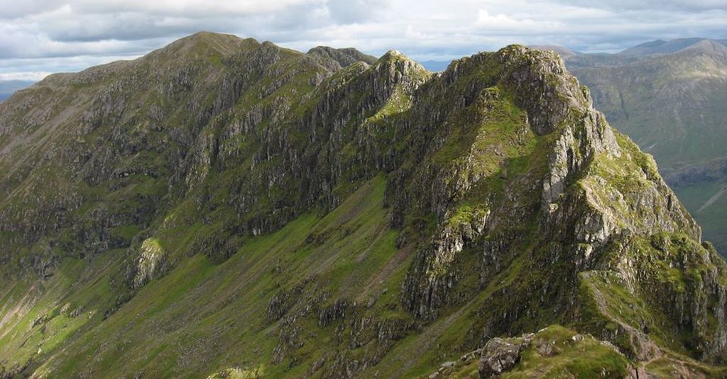 Aonach Eagach Ridge in Glencoe in the Highlands of Scotland