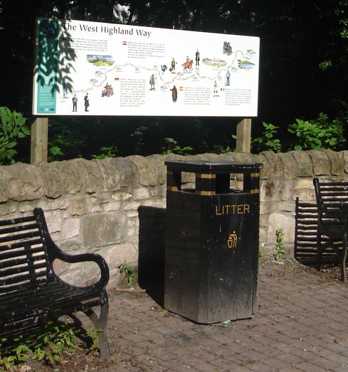 Sign Post at the Starting Point of the West Highland Way in Milngavie Town Centre