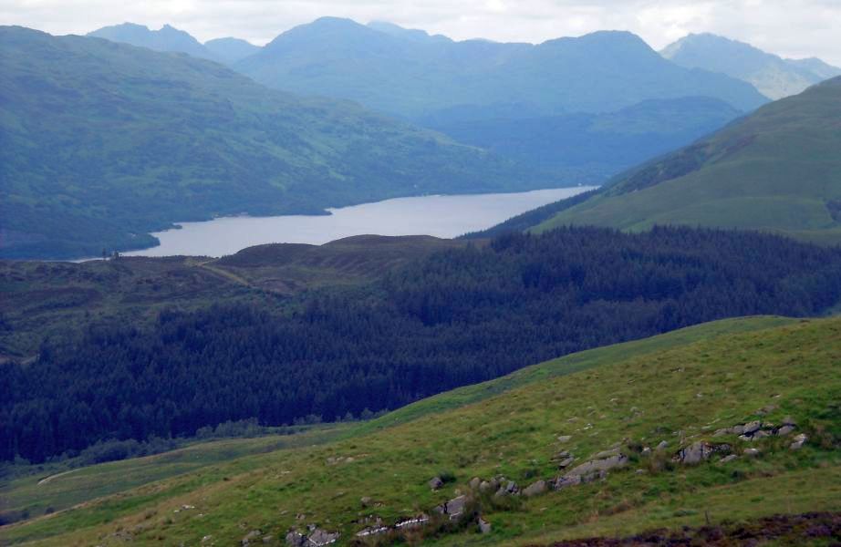 The Cobbler ( Ben Arthur ) and Arrochar Alps above Loch Lomond