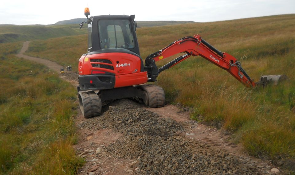 Construction of the Coastal Path / John Muir Way