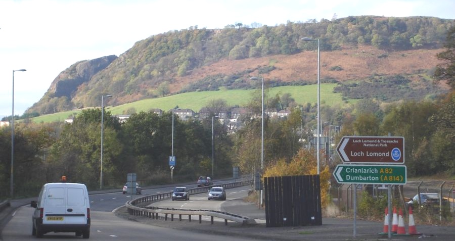 Dumbuck Hill and Kilpatrick Hills above Milton