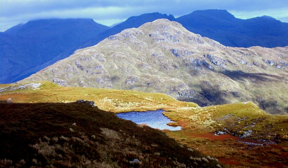 Arrochar Alps beyond The Brack from Cnoc Coinnich