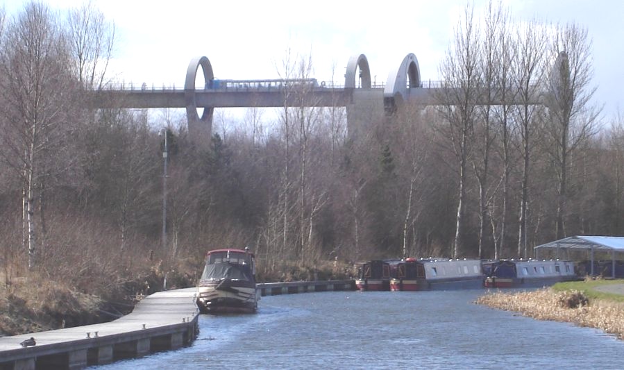 Falkirk Wheel from the Forth & Clyde Canal