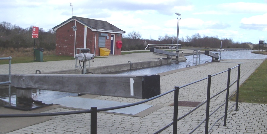 Lock 1 on the Union Canal near the Falkirk Wheel