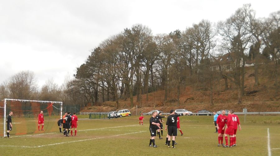 Football match at Colquhoun Sports Fields