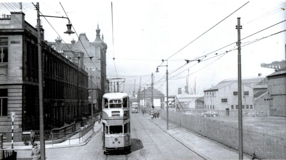 Tram car in Govan Road