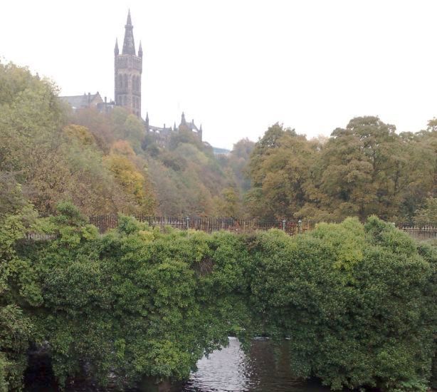 Glasgow University from River Kelvin