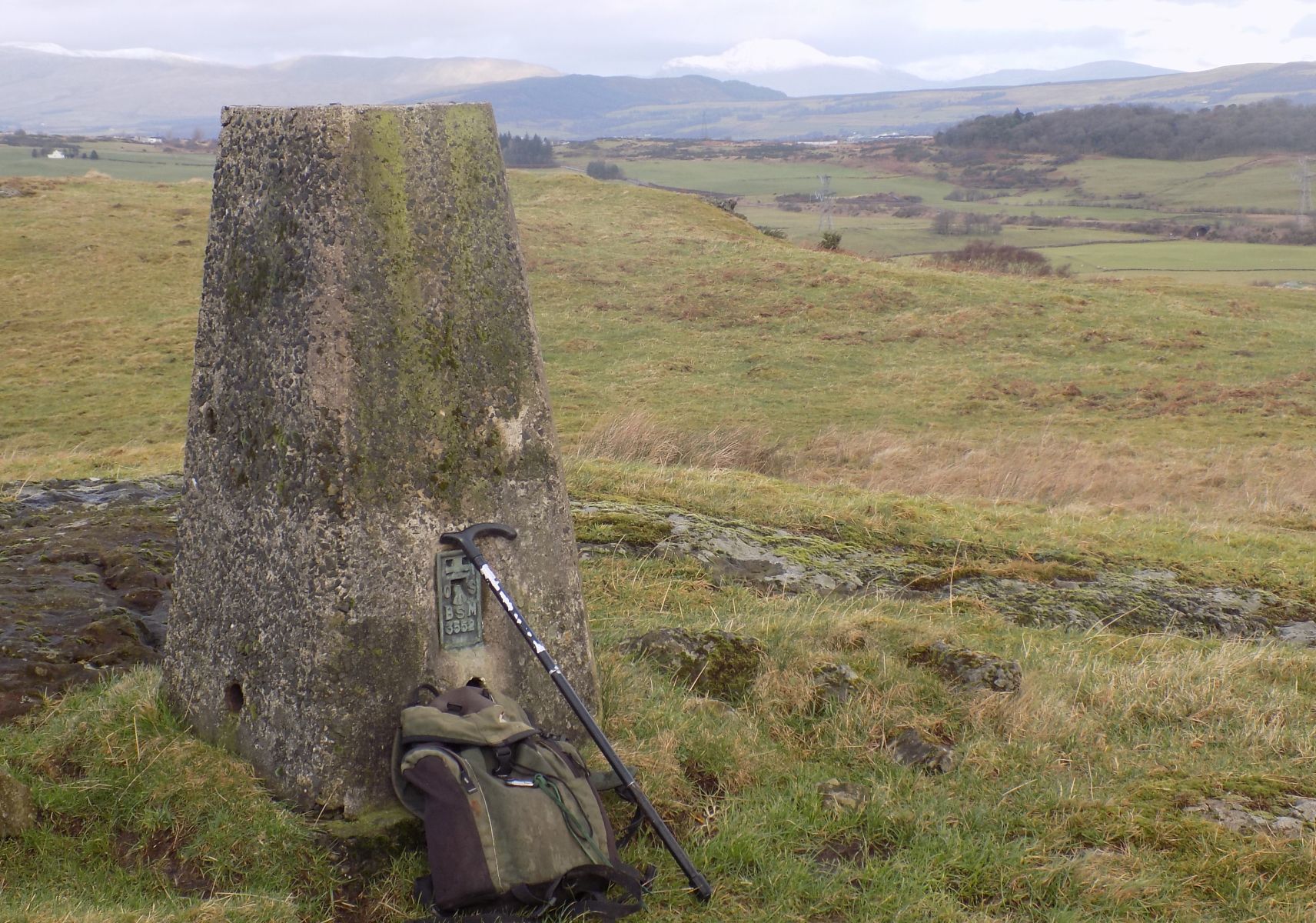 Trig point above Kilmacolm