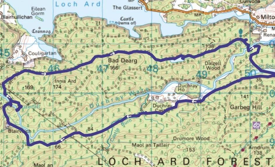 Map of Loch Ard