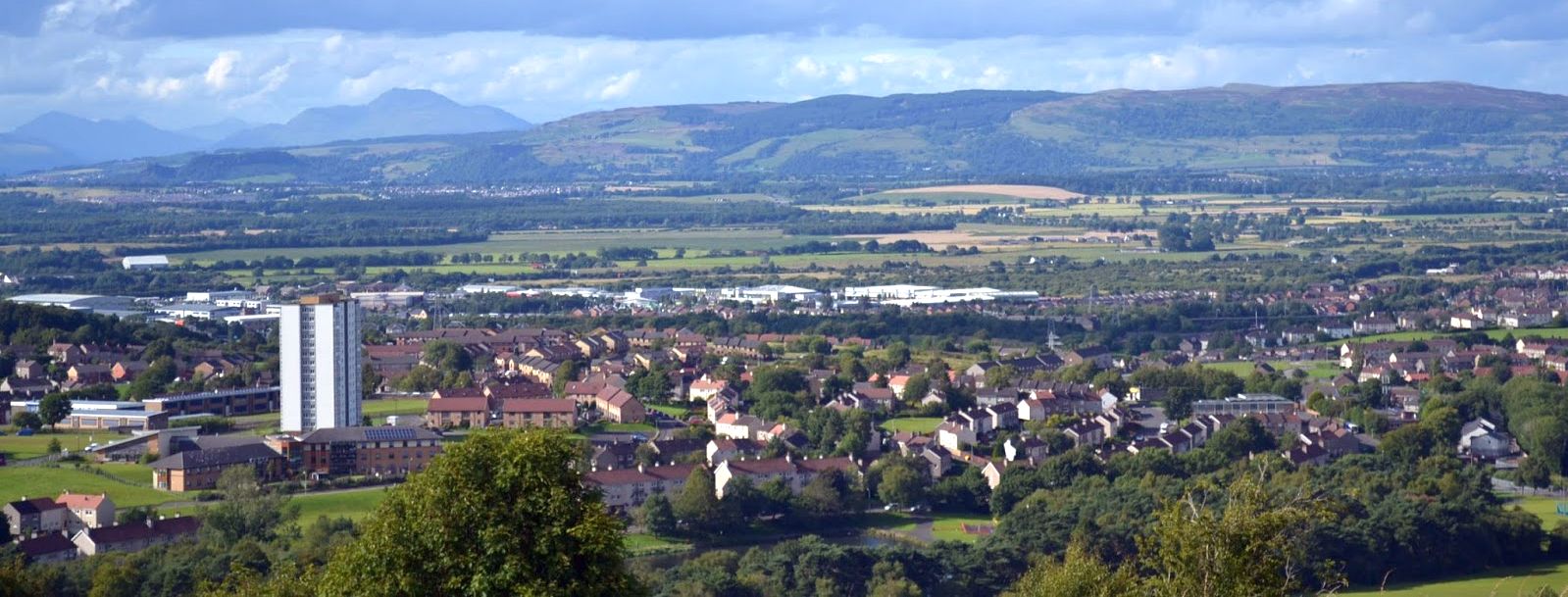 View from the "Car Park in the Sky" in Robertson Park area of Gleniffer Braes Country Park