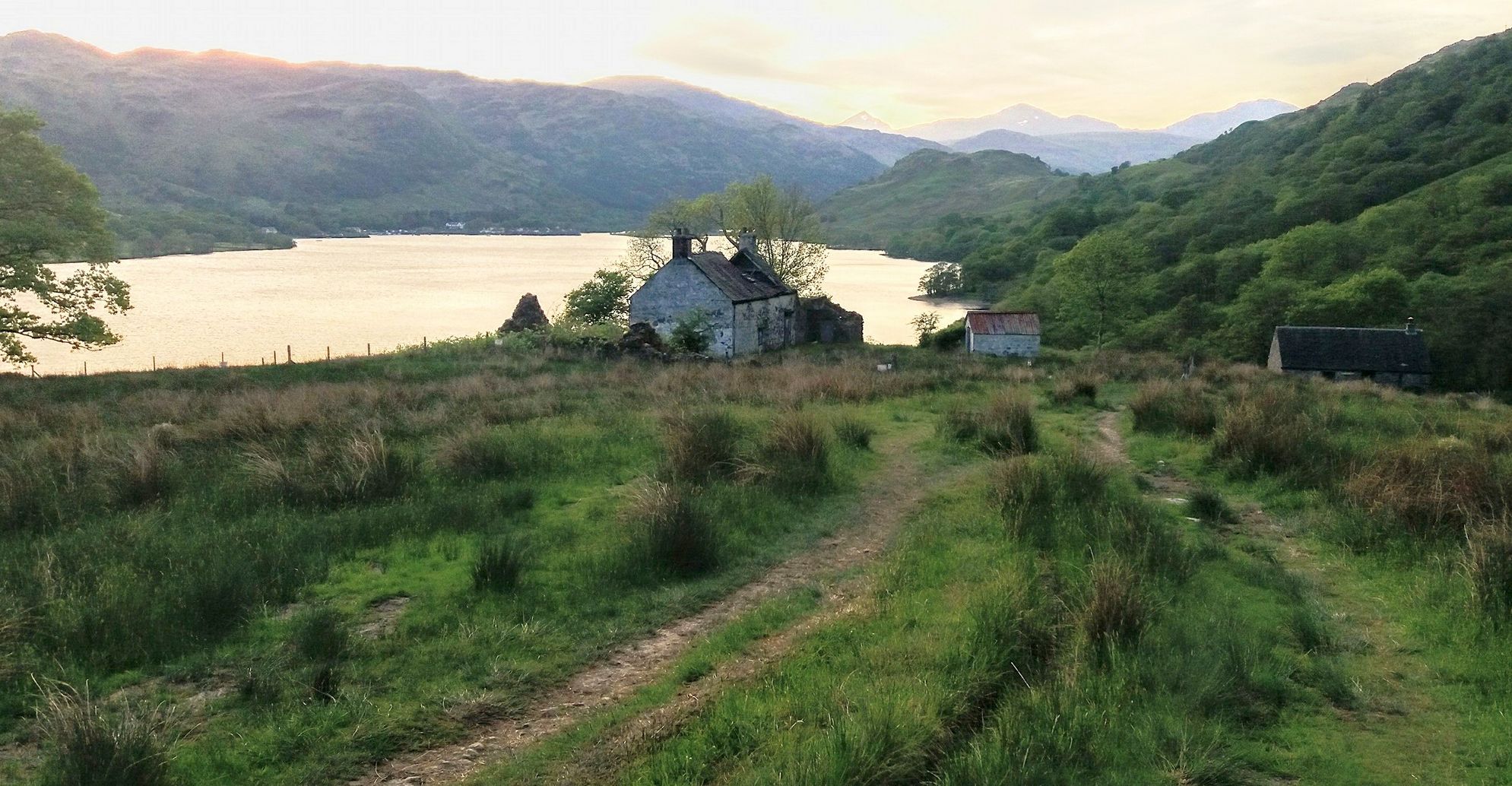 Bothy at Doune on Loch Lomond on route to Beinglas