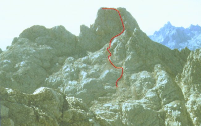 Torre de Cerredo ( 2648m ) highest summit in the Picos de Europa in the Cantabrian Mountains of North West Spain