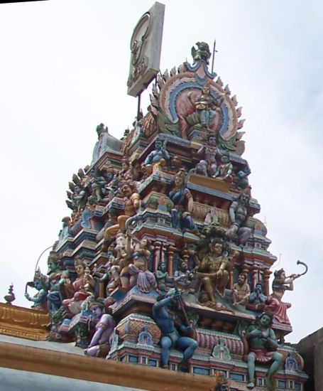 Icons on Hindu Temple in Kandy