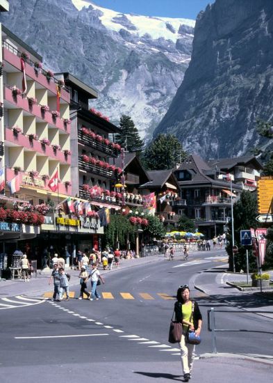 Grindelwald in the Bernese Oberlands of Switzerland