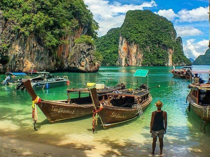 Lading Bay at Krabi in Southern Thailand