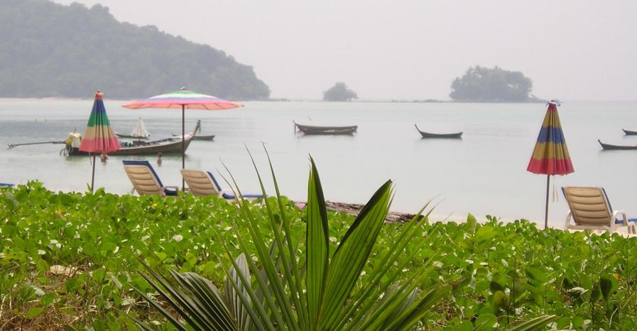 Beach at Nai Yang on Ko Phuket in Southern Thailand