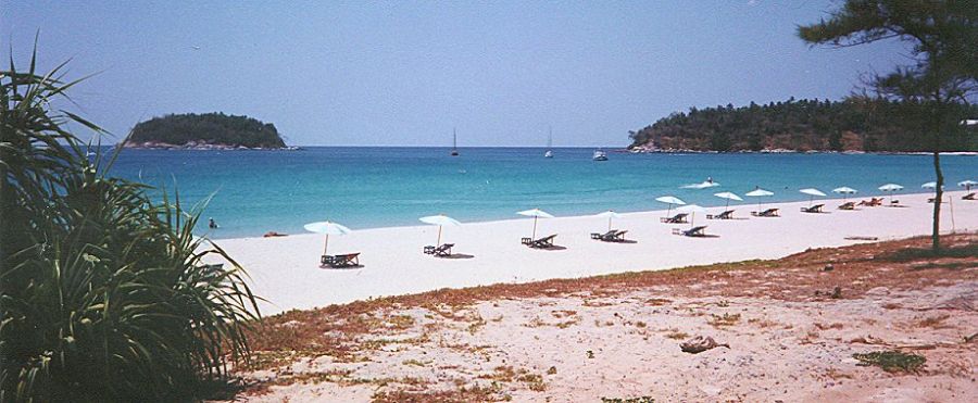 Beach at Ao Kata on Ko Phuket in Southern Thailand