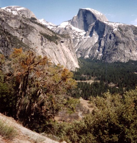 Half Dome granite monolith in Yosemite Valley