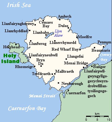 Map of Anglesey